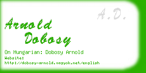 arnold dobosy business card